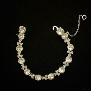 Vintage Eisenberg Ice Bracelet with Safety Chain 7” Length